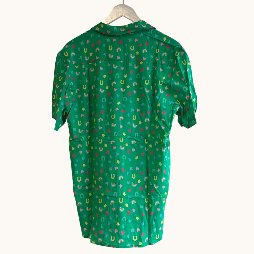 Tipsy Elves St. Patty's Day Lucky Charms Button Down NWOT - Picture 2 of 4